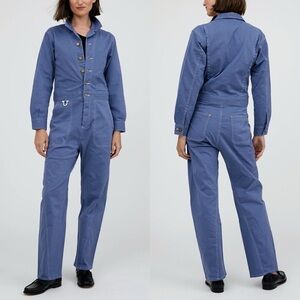 The Only Jane Jump One Jumpsuit Boilersuit Coveralls French Blue - 8